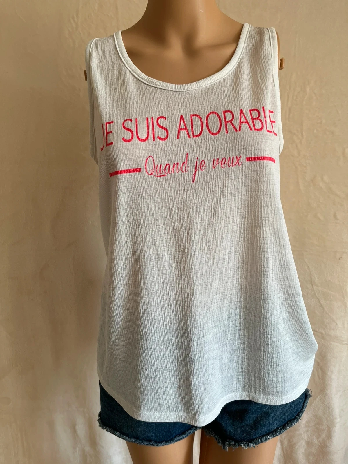 débardeur fun et confortable “je suis adorable” 🤍